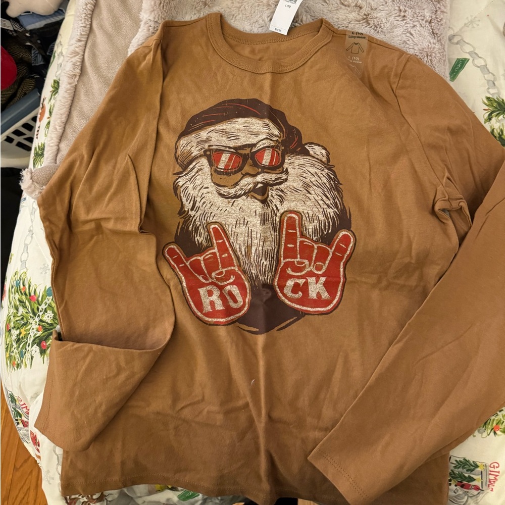 New with tags boys Christmas long sleeved shirt.